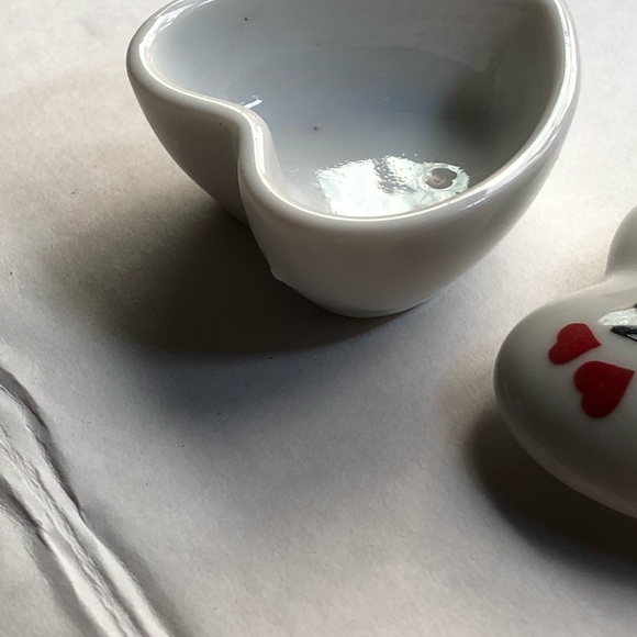 Vintage Glass Heart shaped Trinket Box says “My Heart Glows For You” - Picture 4 of 11